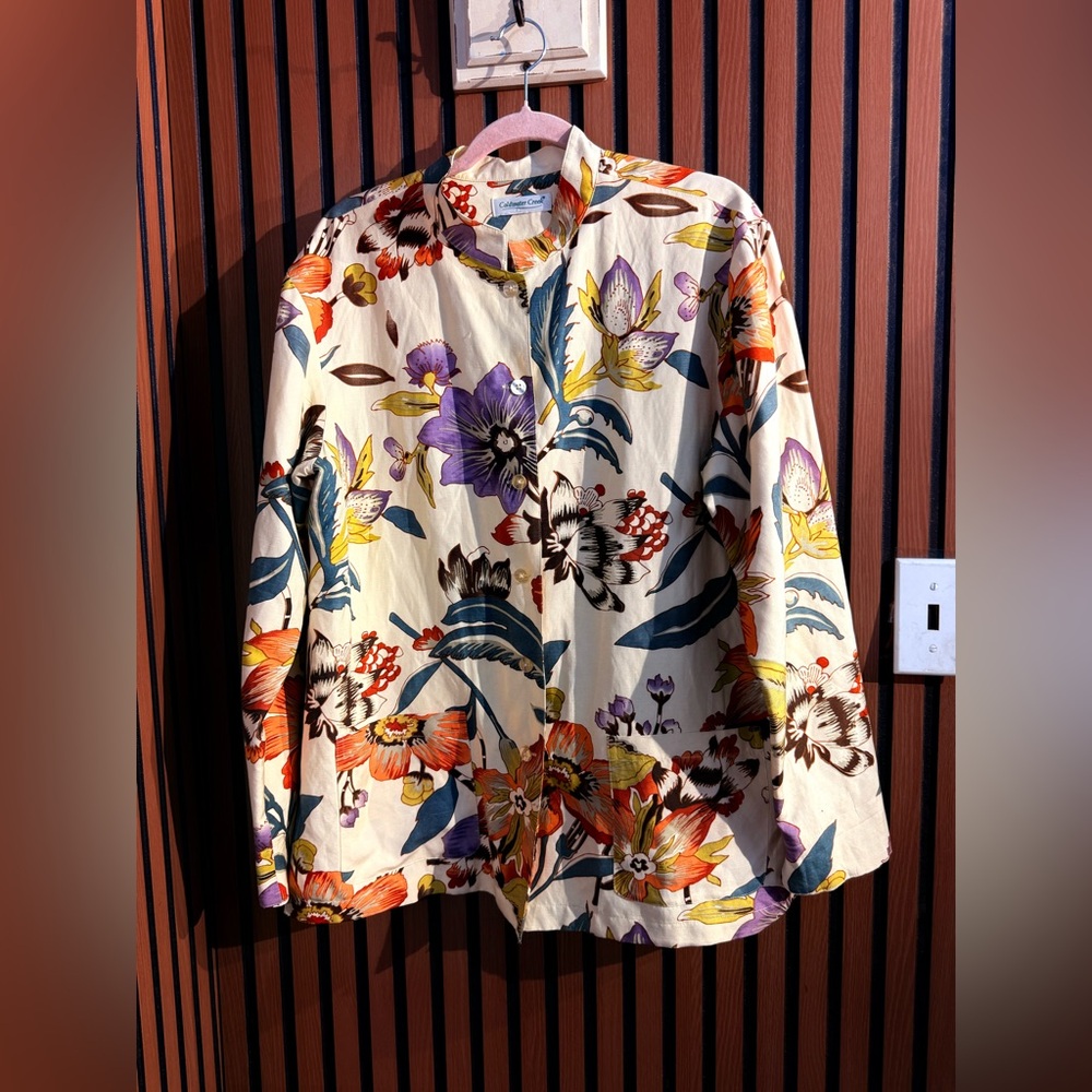 Coldwater‎ Creek Multicolor Floral Jacket